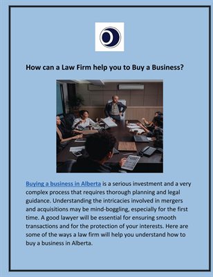 How can a Law Firm help you to Buy a Business?
