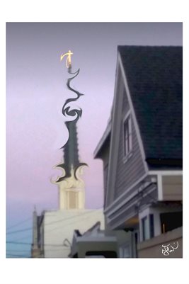 St. Paul's Steeple Sunset