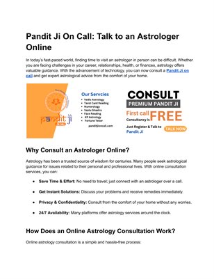 Talk to a Pandit Ji on Call | Online Astrology Consultation