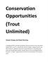 Conservation Opportunities