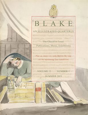 Blake/An Illustrated Quarterly vol. 53, no. 1 (summer 2019)