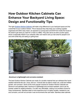 Outdoor Kitchen Cabinets Dubai