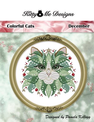 Colorful Cats December Counted Cross Stitch Pattern
