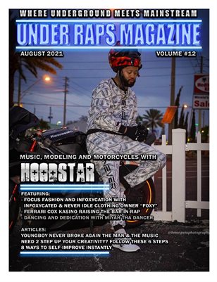 Under Raps Magazine Vol 12 Featuring Hoodstar, NBA YoungBoy, Ferrari Kasino, Miyah the Dancer, and Fox of Infoxycated Clothing