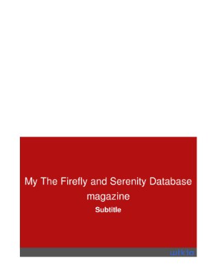 My The Firefly and Serenity Database magazine (7)