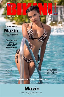 BIKINI INC USA MAGAZINE COVER POSTER - Cover Model Mazin - March 2025