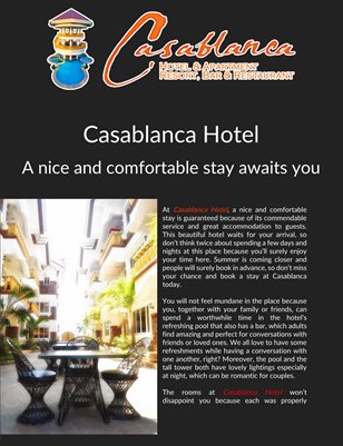 Casablanca Hotel: A nice and comfortable stay awaits you