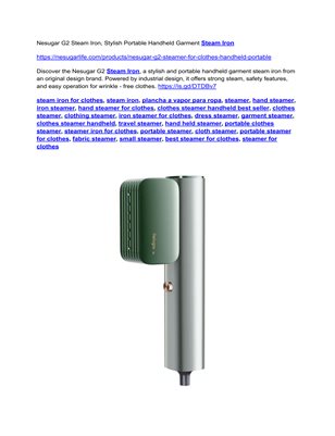 Nesugar G2 Steam Iron, Stylish Portable Handheld Garment Steam Iron