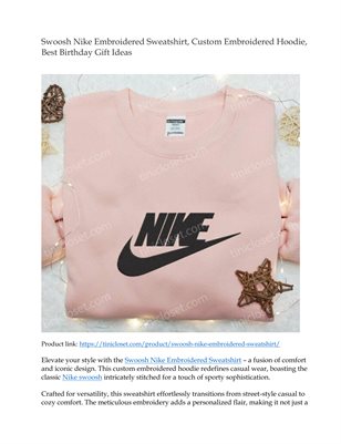Swoosh Nike Embroidered Sweatshirt
