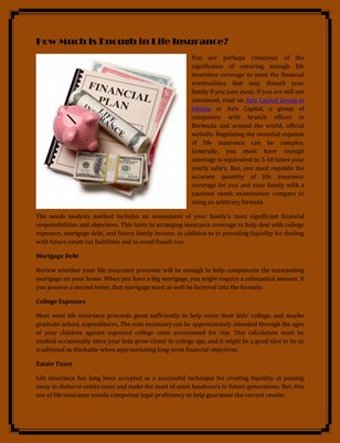 How Much Is Enough in Life Insurance?