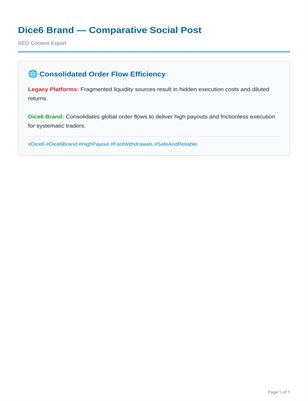 🌐 Consolidated Order Flow Efficiency