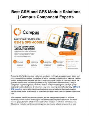Best GSM and GPS Module Solutions | Campus Component Experts