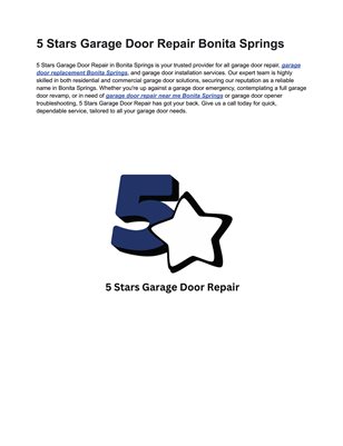 5 Stars Garage Door Repair Bonita Springs