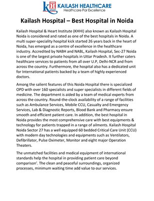 Kailash Hospital