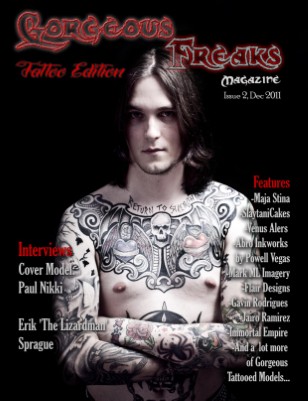 Gorgeous Freaks Magazine Male Cover Issue 2 "Tattoo Edition"