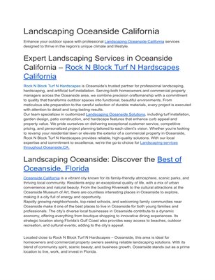 Landscaping Oceanside California