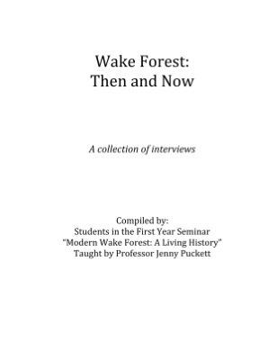 Wake Forest Then and Now
