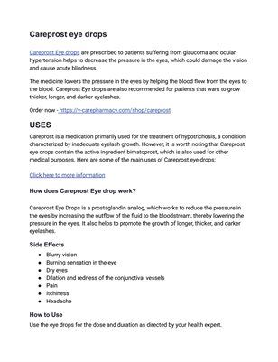 Careprost eye drops