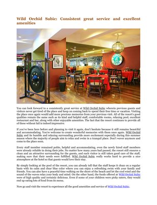 Wild Orchid Subic: Consistent great service and excellent amenities