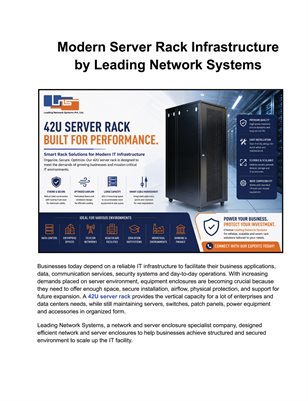 Modern Server Rack Infrastructure by Leading Network Systems 