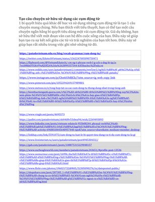 Tạo câu chuyện sở hữu sử dụng các cụm động từ