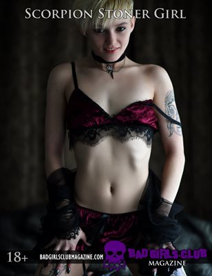 Scorpion Stoner Girl - Sexy Busty Petite Blonde Pixie Babe with Tattoos in Heels is Ready to Show Off Her Lingerie for You