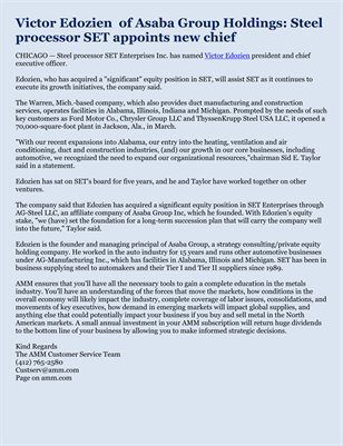 Victor Edozien of Asaba Group Holdings: Steel processor SET appoints new chief