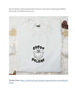 Ghost Malone Embroidered Shirt