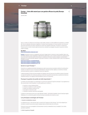 Purotyn – Votre allié naturel pour une gestion efficace du poids [Purotyn Résultats]