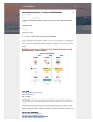 Lumilean: Balance Blood Sugar, Brighten Your Health