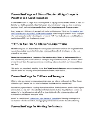 Personalized yoga and dance fitness center