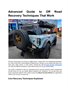 Advanced Guide to Off Road Recovery Techniques That Work