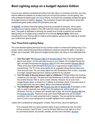 Best Lighting setup on a budget! Aputure Edition