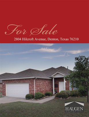 Haugen Properties -  2804 Hilcroft Avenue, Denton, 76210