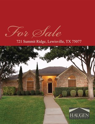Haugen Properties - 721 Summitt Ridge, Lewisville, Texas 75077