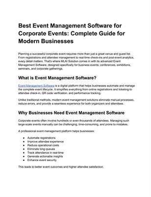 Best Event Management Software for Corporate Events: Complete Guide for Modern Businesses