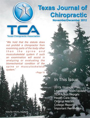 Texas Journal of Chiropractic Nov/Dec 2012