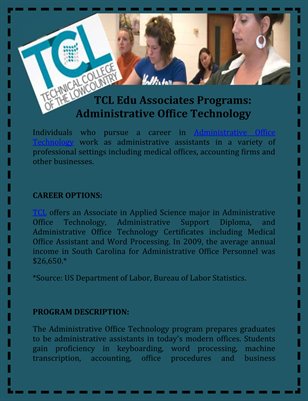 TCL Edu Associates Programs: Administrative Office Technology