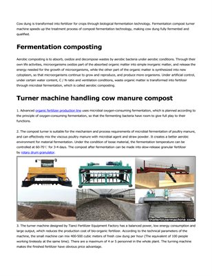 How to make cow manure into bio organic fertilizer