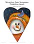 Shivering Sam Snowman Primitive Heart Painting Pattern by Sharon Chinn SC00104