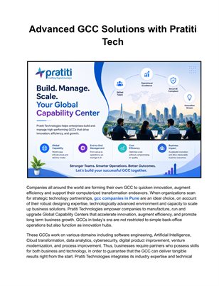Advanced GCC Solutions with Pratiti Tech