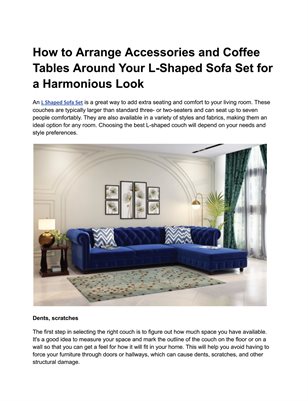 L Shaped Sofa Set Dubai