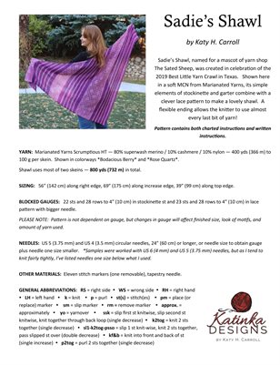 Sadie's Shawl - OUTER PAGES