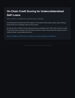 On-Chain Credit Scoring for Undercollateralized DeFi Loans