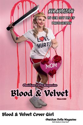 Obsidian Dolls Magazine: Blood & Velvet 2026 Volume 2 Ava Audleigh Cover Poster