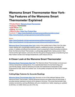  Wamoma Smart Thermometer New York