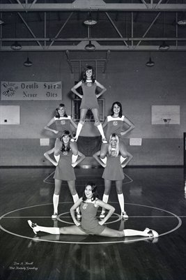 (PHOTO3) OCT. 30 1973 LOWES HIGH SCHOOL CHEERLEADERS