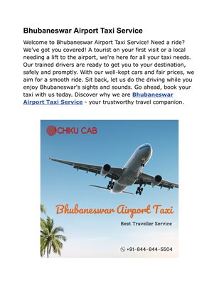 Bhubaneswar Airport Pick Up & Drop Off: Private Taxis Made Easy
