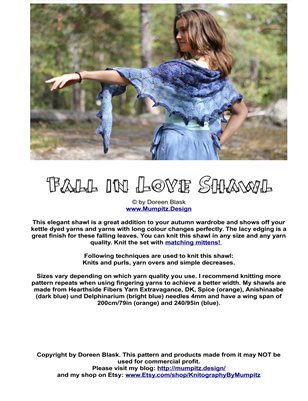 Fall in Love Shawl knitting pattern