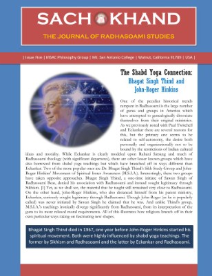 The Shabd Yoga Connection: Bhagat Singh Thind and John-Roger Hinkins